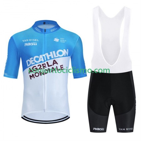 Conjunto Maillot + Culotte Corto con tirantes Decathlon Ag2R 2024